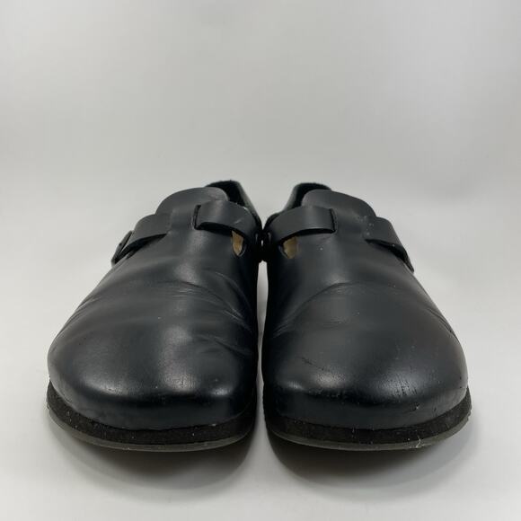 Birkenstock Tokio Super Grip Clog Mens Size 43 US 10-10.5 Narrow Black Leather - Picture 2 of 11